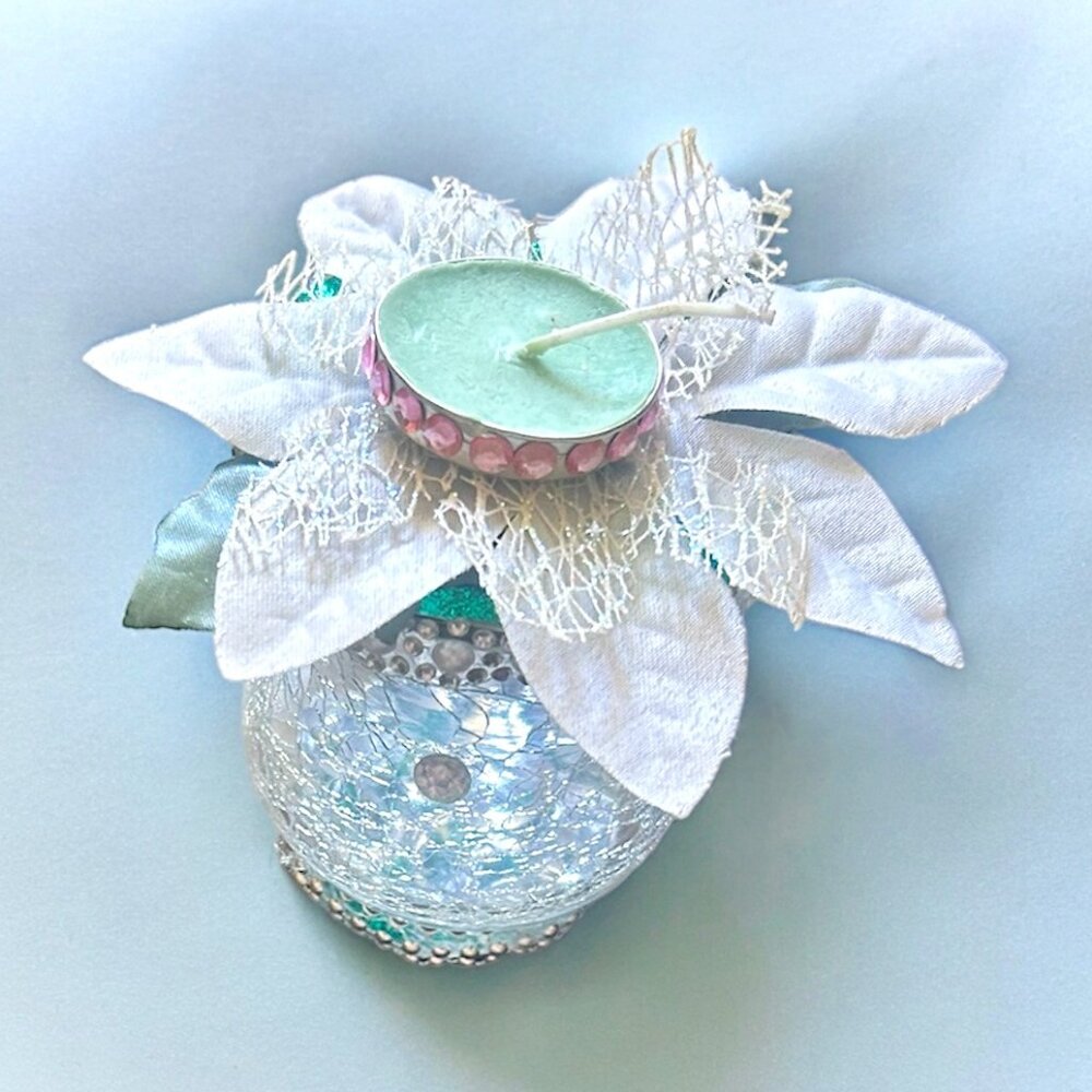 Wings of love, tealight holder (handmade)